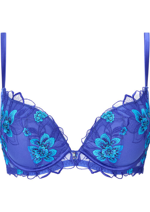 Neon Moon Embroidered Padded Plunge Bra image number 4.0