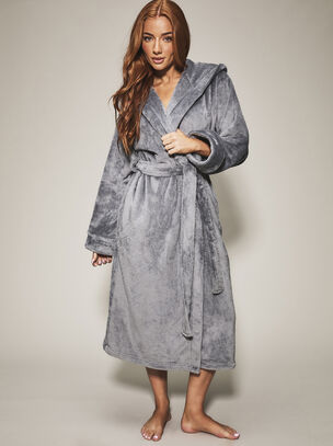 Knickerbox Rosa Cosy Robe - Dark Grey
