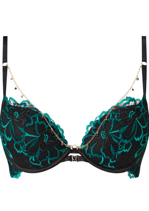 Midnight Seduction Padded Plunge Bra image number 6.0