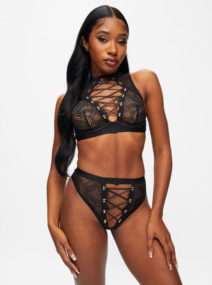 Free Reign Crotchless Set