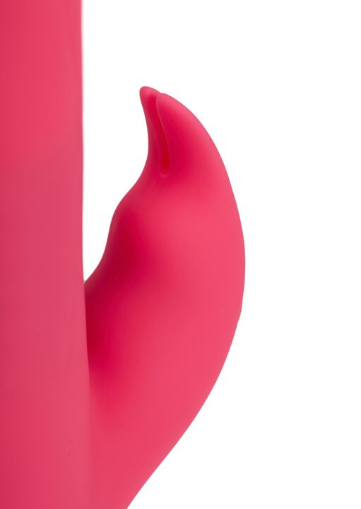 4.5 Inch Slim Rechargeable Silicone Rotating Bead Rabbit Vibrator image number 2.0