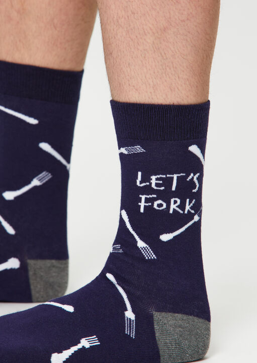 Lets Fork Men's Socks image number 1.0