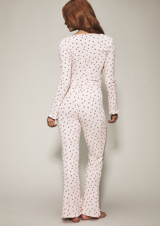 Knickerbox Heart Long Sleeve Pyjama Top & Trousers Set image number 2.0