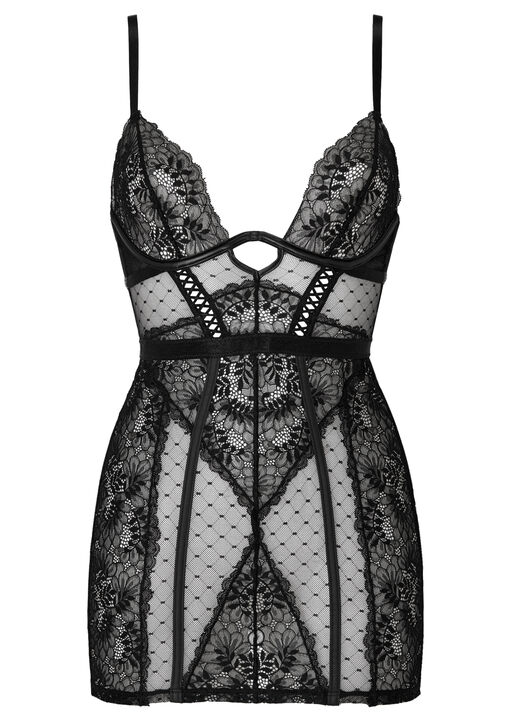 Entice Me Open Lace Up Back Erotic Dress image number 4.0