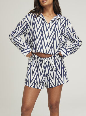 Deco Print Short - Navy