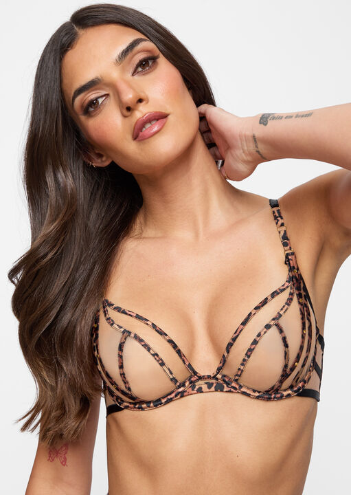 Sheer Desire Non Padded Plunge Bra image number 0.0