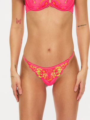 Tropical Oasis G-String - Bright Pink