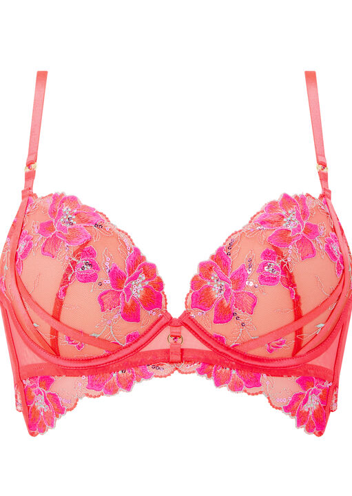 Glistening Padded Plunge Bra image number 9.0