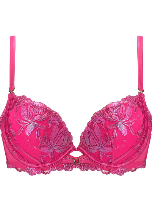 Magnetizing Embroidered Padded Plunge Bra image number 4.0
