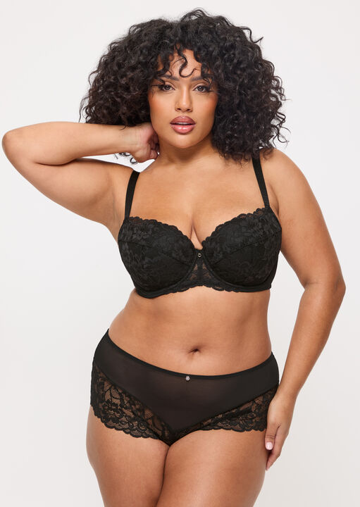 Sexy Lace Padded Balcony Bra image number 7.0