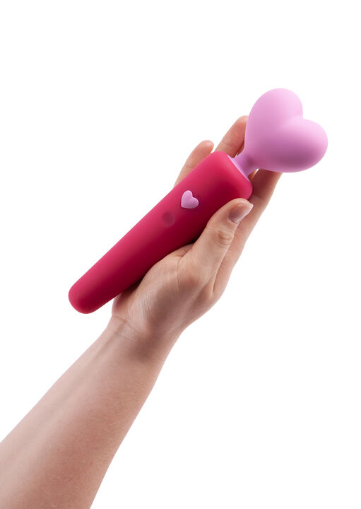 Lovers Heart Silicone Waterproof Vibrating Wand image number 1.0