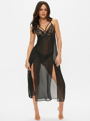 Zelia Maxi Chemise - Black