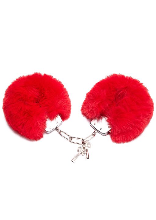 Plush Faux Fur Bondage Handcuffs image number 1.0