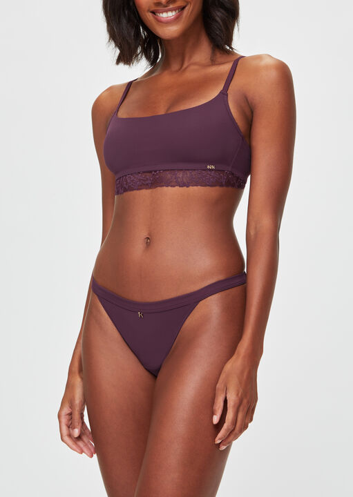 Louisa Ribbed Padded Crop Bra image number 5.0