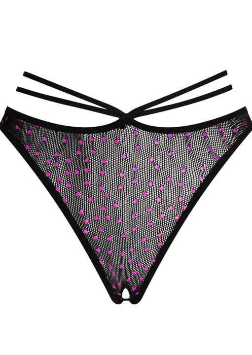 Love Me Heart Sequin Crotchless Thong image number 3.0