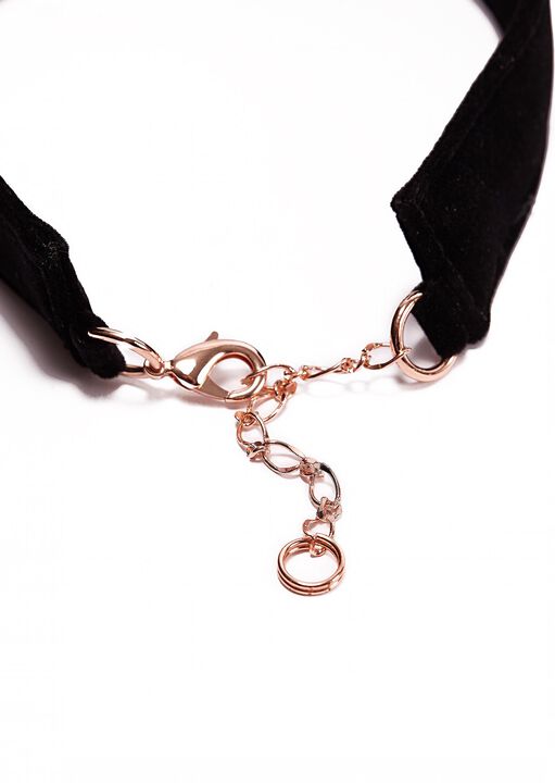 Bellatrix Velvet Bondage Collar & Lead 2 Piece Set image number 3.0