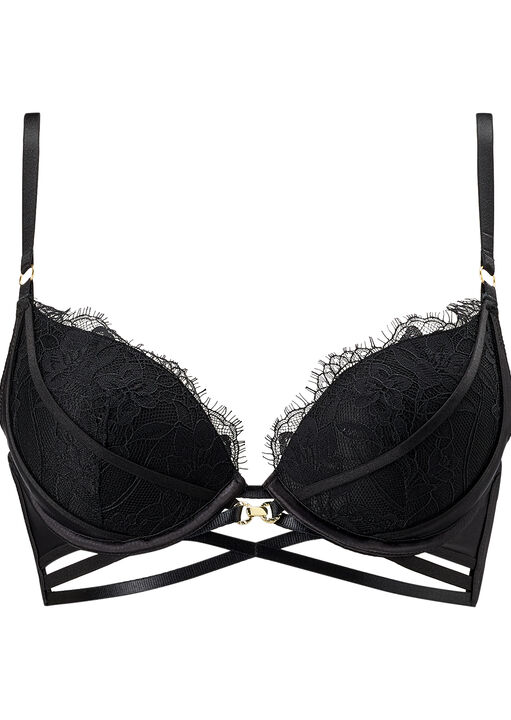 Dark Fantasy Lace Padded Plunge Bra image number 8.0