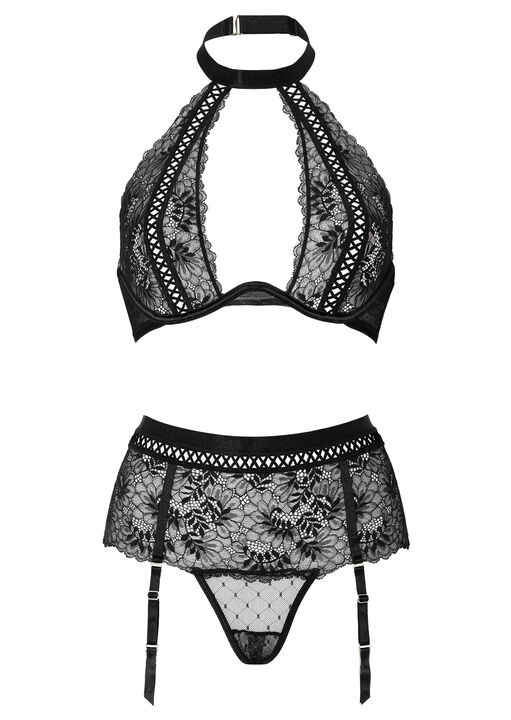 Entice Me Lace Crotchless Lingerie 2 Piece Set image number 5.0