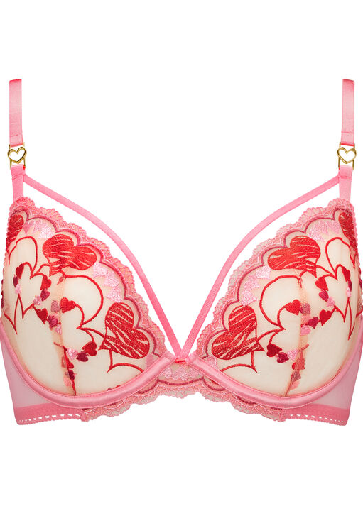 Heart Bouquet Non Padded Plunge Bra image number 4.0