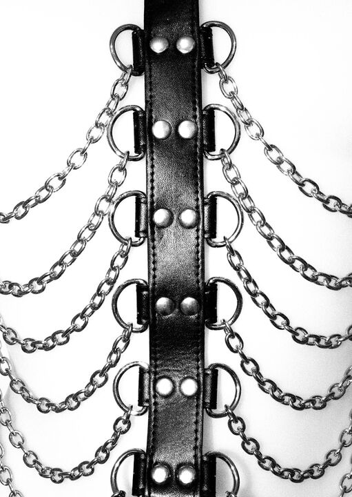 Open Cup Body Harness with Chains image number 7.0