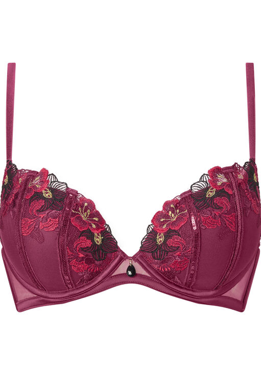 Shimmering Padded Plunge Bra image number 6.0