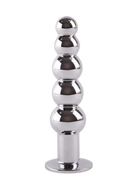 Jewelled Beaded Metal Butt Plug image number 0.0