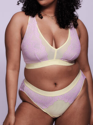 Pastel Lace Soft Non Pad Fuller Bust - Yellow