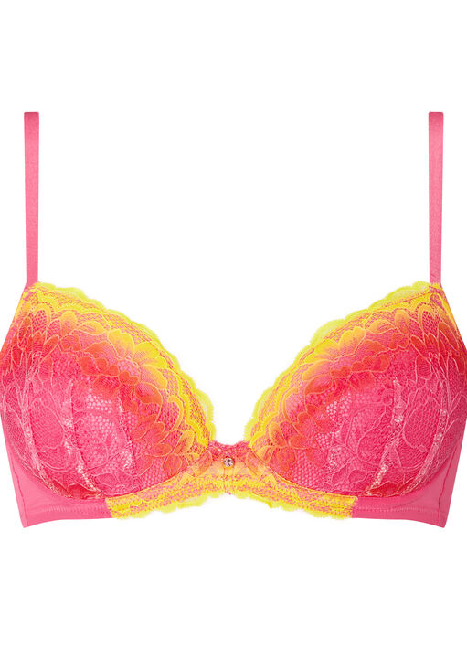 Sexy Lace Ombre Padded Plunge Bra image number 5.0