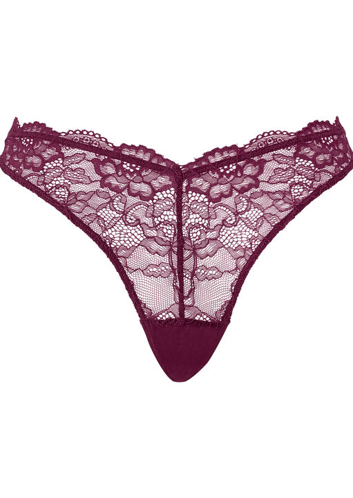 Seduce Me Lace Crotchless Thong image number 4.0