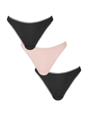 3 Pack Micro Thong - Black