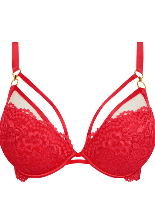 Lovers Lace Padded Plunge Bra image number 12.0