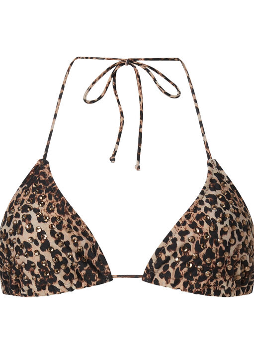 Animal Diamante Bikini Top image number 5.0
