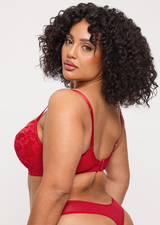 Sexy Lace Padded Plunge Bra image number 7.0