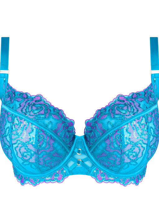 Pearlescent Embroidered Non Padded Balcony Bra image number 11.0