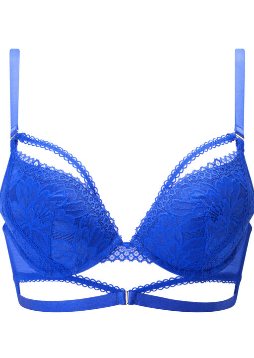 Yours Truly Lace Padded Plunge Bra image number 4.0