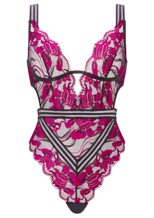 Embracing Lace Open Back Lingerie Body image number 5.0