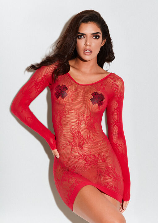 Tyra Reversible Crotchless Bodystocking and Dress image number 0.0