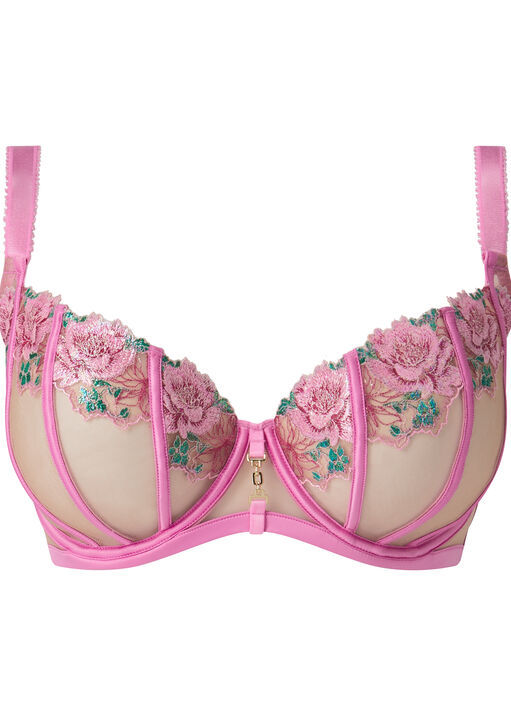Caged Rose Non Padded Fuller Bust Balcony Bra image number 5.0