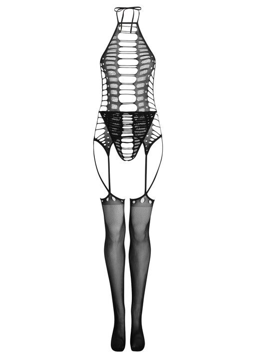 Eyes Locked Keyhole Cut Out Crotchless Bodystocking image number 4.0