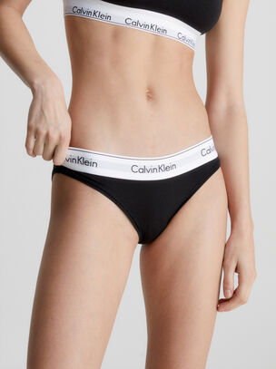 Modern Cotton Bikini Briefs - Black