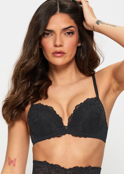 Sexy Lace Padded Plunge Bra - Pack of 2 image number 1.0