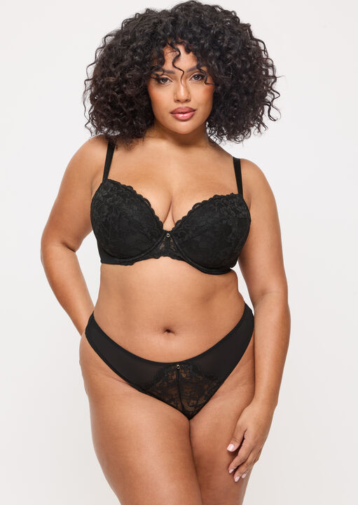 Sexy Lace Padded Plunge Bra image number 8.0