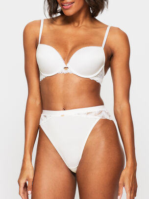 Harper Smooth Padded Plunge Bra - White