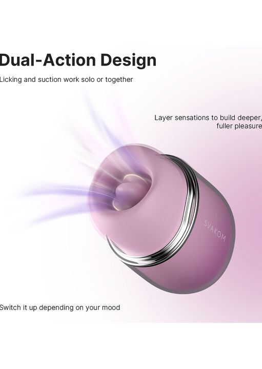 Svakom Klitty Triple-Action Tongue Licking & Suction Vibrator image number 4.0