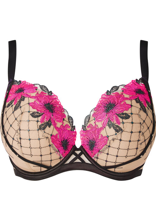 Boudoir Rose Padded Plunge Bra image number 4.0