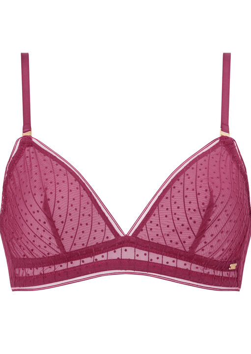 Maya Flocked Triangle Bralette image number 4.0