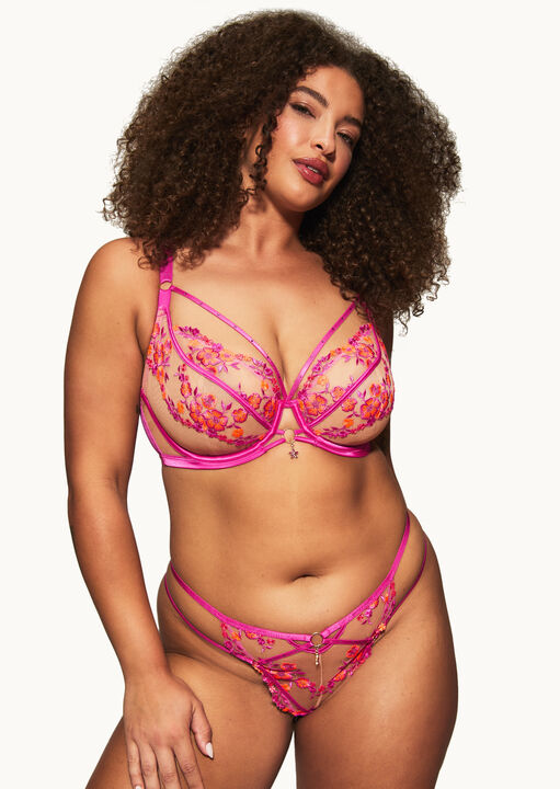 Tropical Tease Non Padded Fuller Bust Plunge Bra image number 3.0
