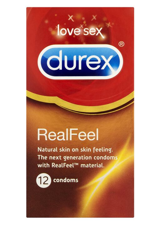 Durex Real Feel Non Latex 12 Pack Condoms,