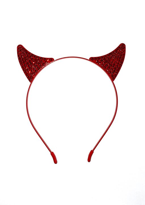 Ann Summers Red Devil Horns Sequin Headband,