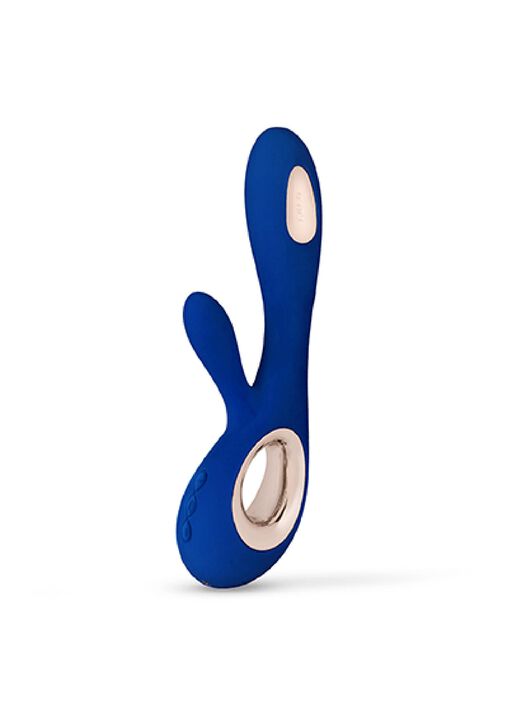 Lelo Soraya Wave Rechargeable Rabbit Vibrator Midnight Blue - Image 6